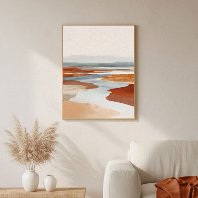 Poster Terracotta Canyon River Abstract Wall Art (Criador carregado)