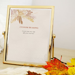 Poster Terracotta Cream Folhagem Botânica Crie a sua