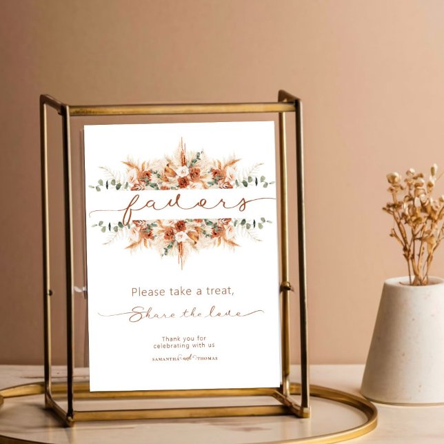 Poster Terracotta Floral Eucalyptus Favorece Sinal (Criador carregado)