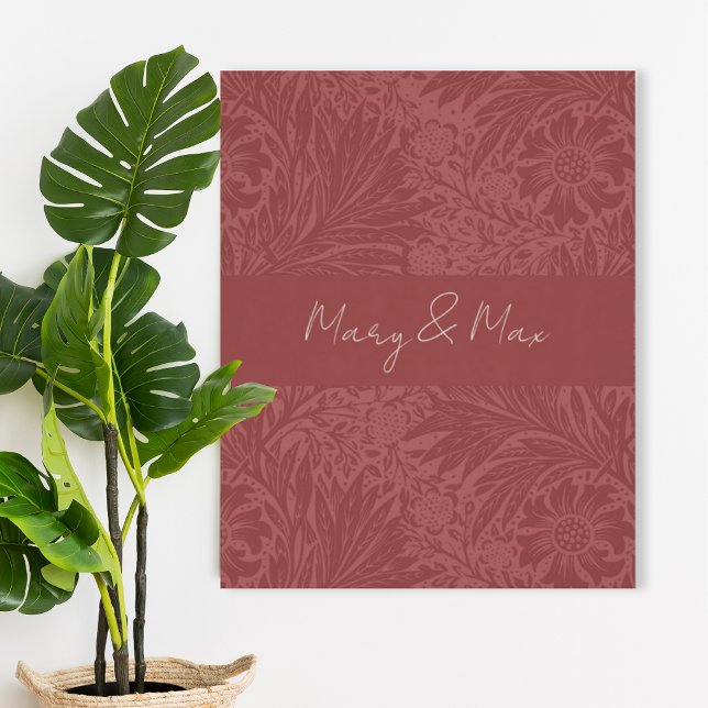 Póster Terracotta Floral Wedding Poster (Criador carregado)