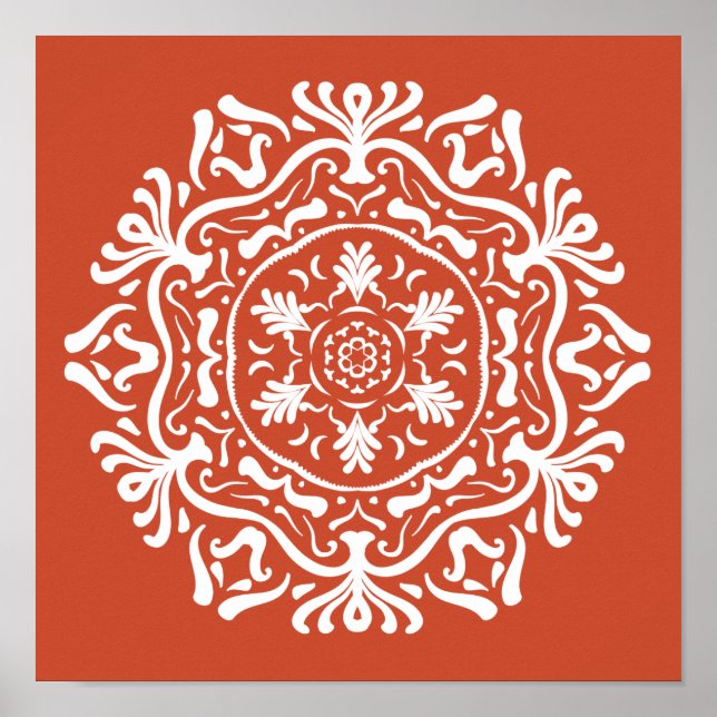 Poster Terracotta Mandala (Frente)