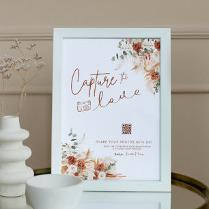 Poster Terracotta Modern Script Captura O Casamento Do Am