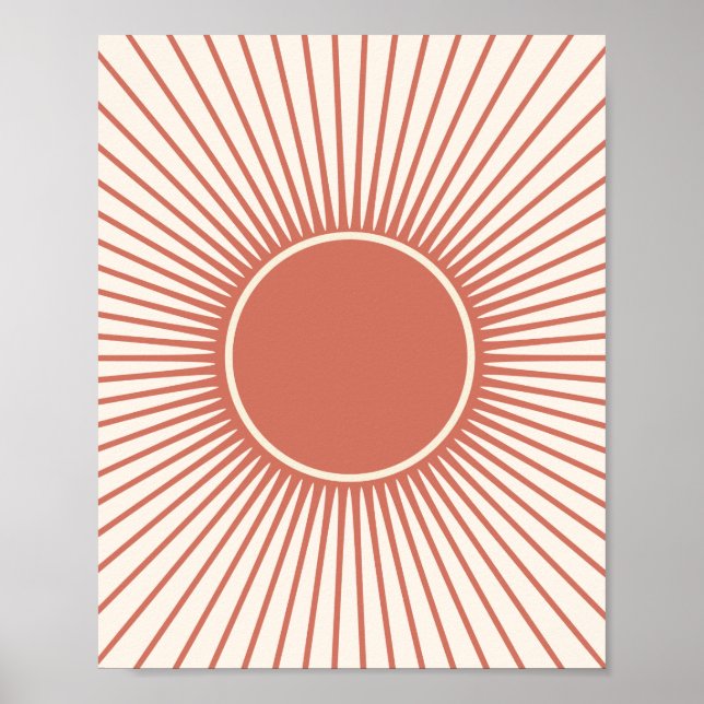 Poster Terracotta sunburst (Frente)