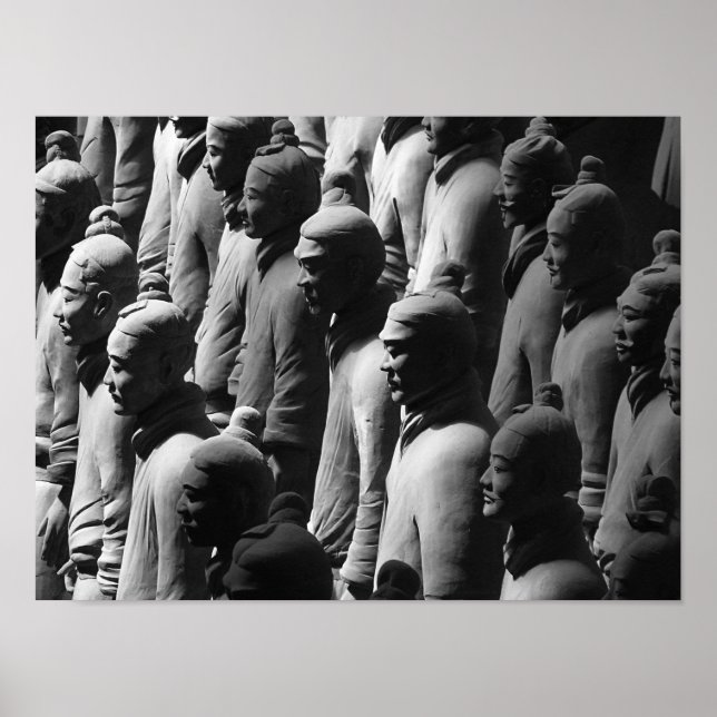 Poster Terracotta Warriors Xian China Fotografia (Frente)