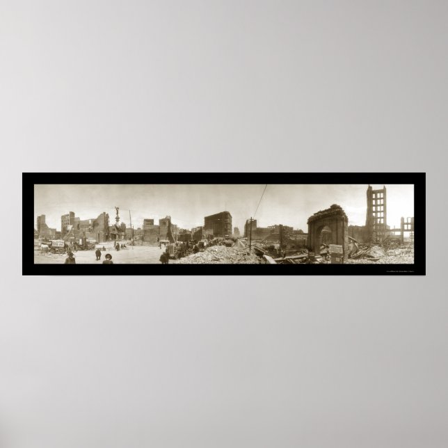 Póster Terramoto Damage SF CA Foto 1906 (Frente)