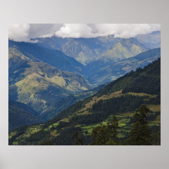 Póster Terras agrícolas e aldeias dos Himalaias (Frente)
