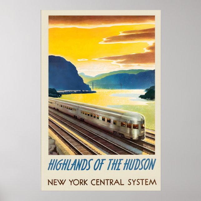 Poster Terras Altas do Hudson Sistema Central de Nova Yor (Frente)