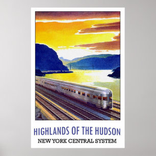 Póster Terras Altas Do Sistema Central Hudson De Nova Ior