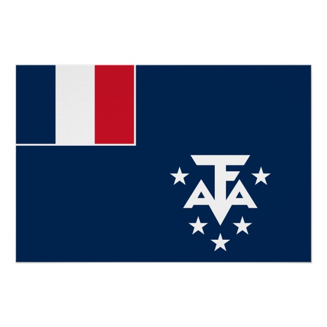 Póster Terras Austrais e Antárticas Francesas (Frente)