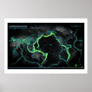 Póster Terremotos desde 1898