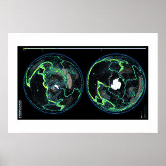 Póster Terremotos desde 1898, visão global