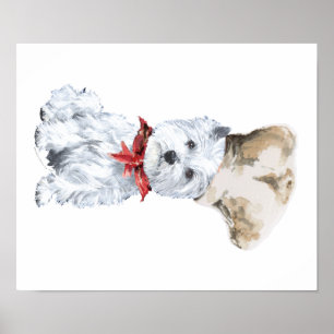 Póster Terrier Branco do Highland Ocidental Chef