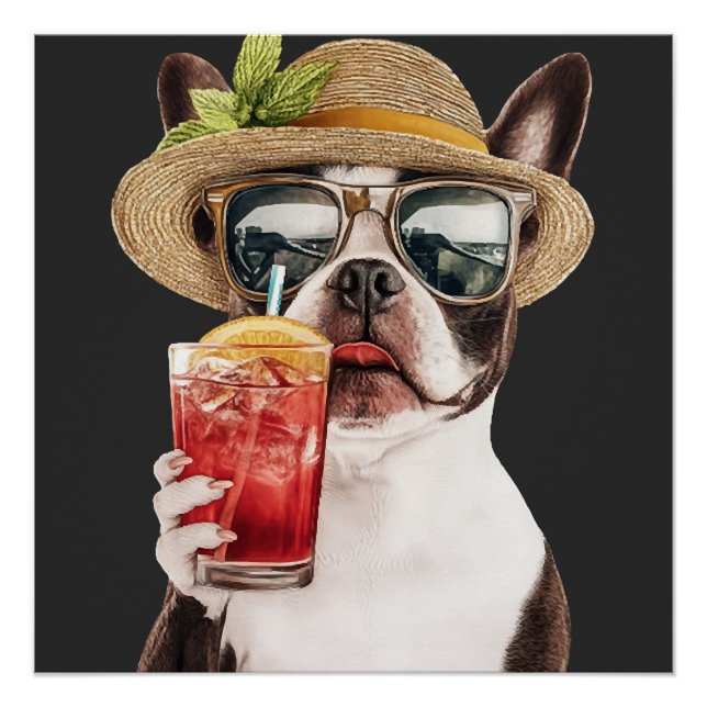 Póster Terrier de Boston (Frente)