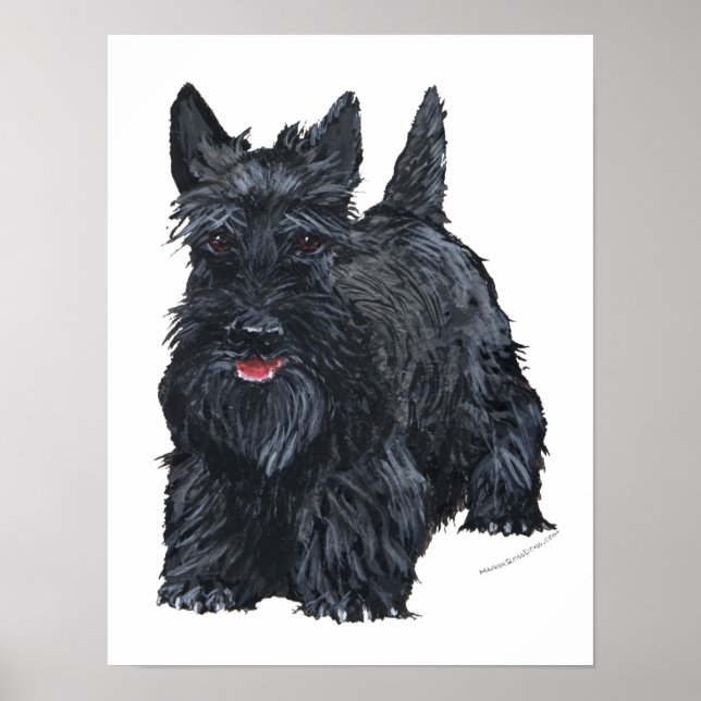Póster Terrier Escocês Brincalhão (Frente)
