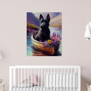 Poster Terrier escocês em um remo: uma aventura cênica
