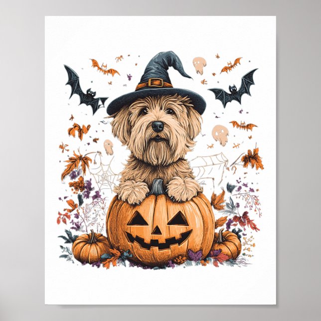 Poster Terrier Pumpkin Halloween Do Que (Frente)
