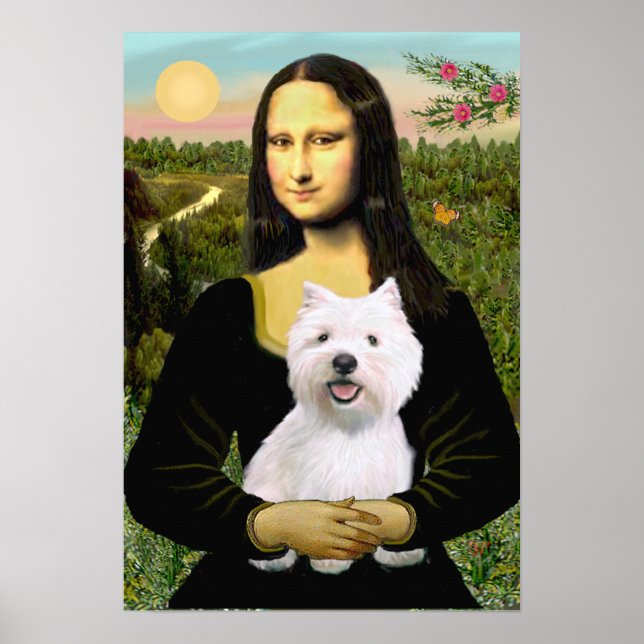 Poster Terrier West Highland 2 - Moan Lisa (Frente)