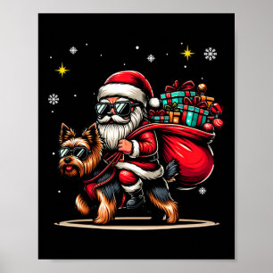 Poster Terrier Yorkshire Natal Engraçado Amante de Cães Y