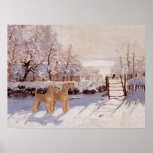 Póster Terriers Irlandeses no Inverno