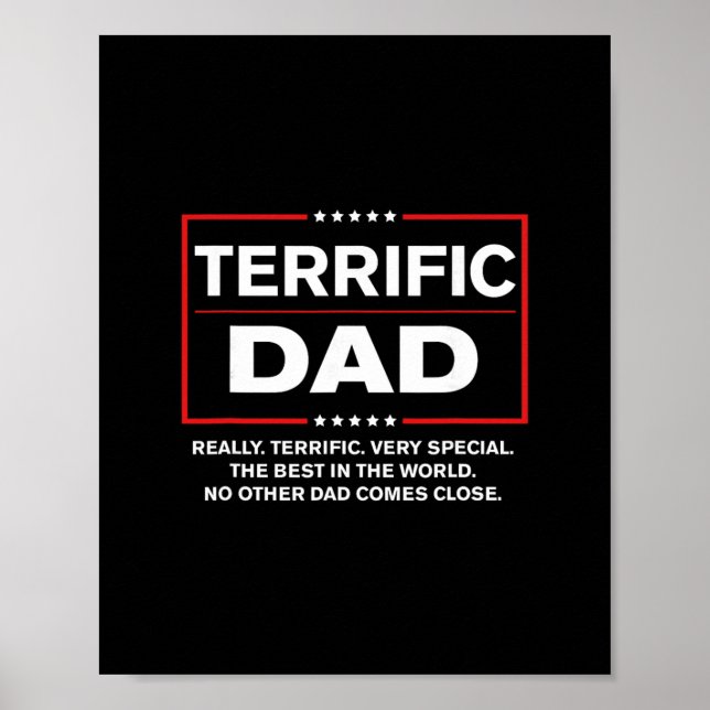 Poster Terrific Dad - Funny Donald Trump Fathers Day  (Frente)