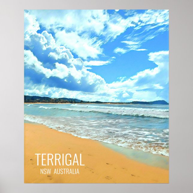 Poster Terrigal Central Costa NSW Austrália (Frente)