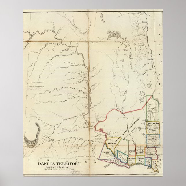 Póster Território de Dakota (Frente)