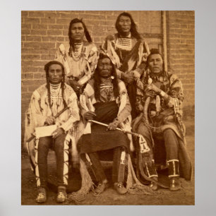 Poster Território de Fargo Dakota de 1879 chefes indiano