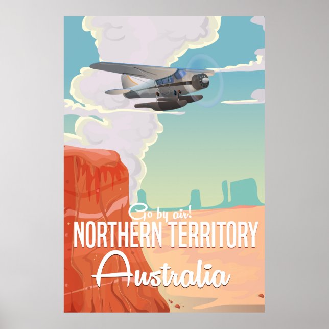 Póster território do norte Austrália viagem desenho anima (Frente)