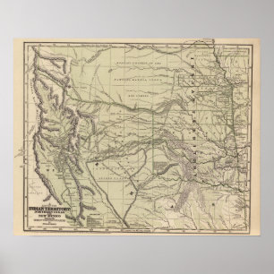 Póster Território indiano, Texas norte, New mexico