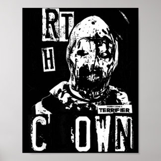Poster Terror de Palhaço Horror Palhaço Rosto Sangrento C