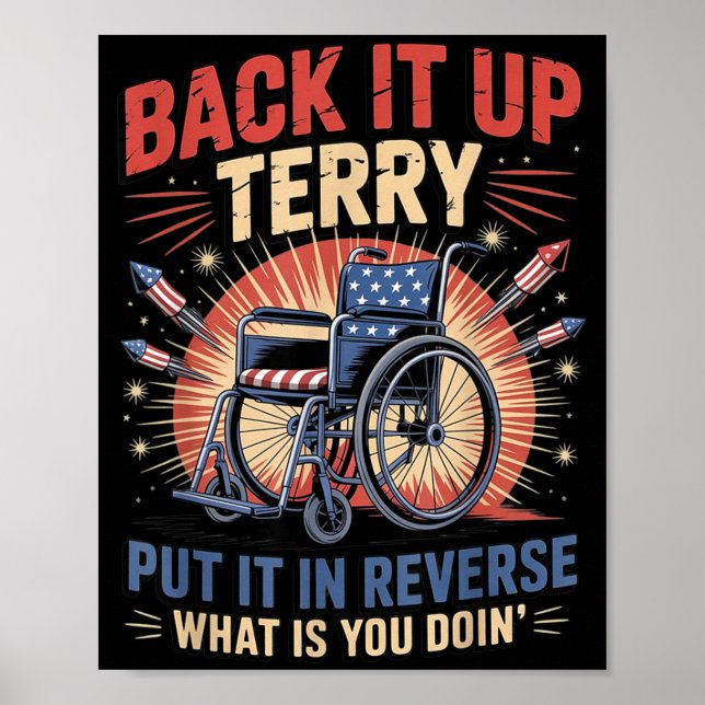 Poster Terry, Dê Ré, Coloque Em Ré, Engraçado 4 De Julho (Frente)