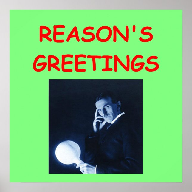 Póster tesla natal (Frente)