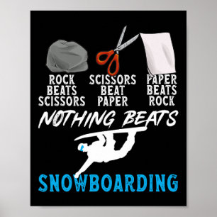 Poster Tesoura De Papel Rock Nada Bate No Snowboard