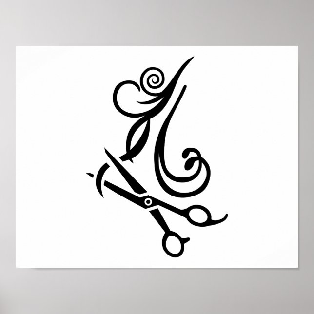 Poster Tesoura do cabelo Cabelo (Frente)