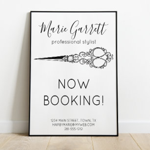 Poster Tesoura Vintage Salon Business