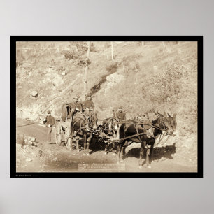 Poster Tesoureiro dos E.U. & guardas Fort Meade SD 1888