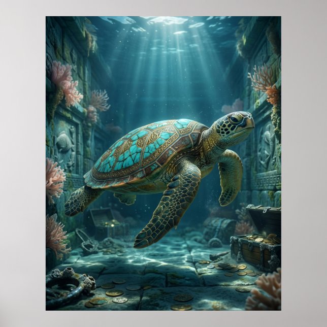 Poster Tesouro da Tartaruga Dourada (Frente)