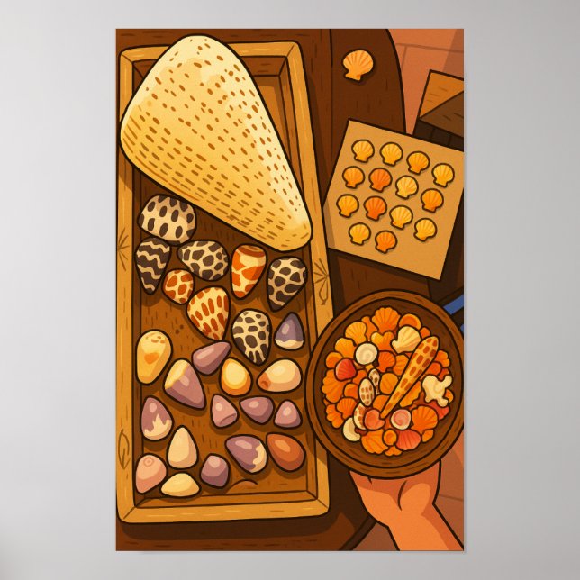 Poster Tesouros na mesa (Frente)