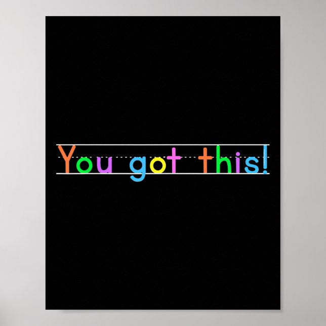 Poster Test Day You Got This! Motivational Teacher Studen (Frente)