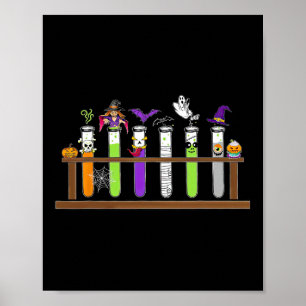 Poster Test Tube Chemistry Nerd de Ciência Spooky Ha