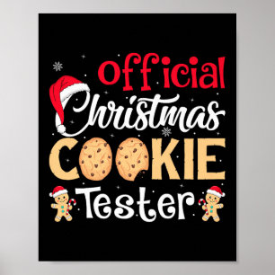 Poster Testador de Biscoito de Natal Divertido Equipe de