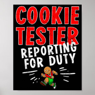 Poster Testador de Biscoito Dever de Avaliação Divertido