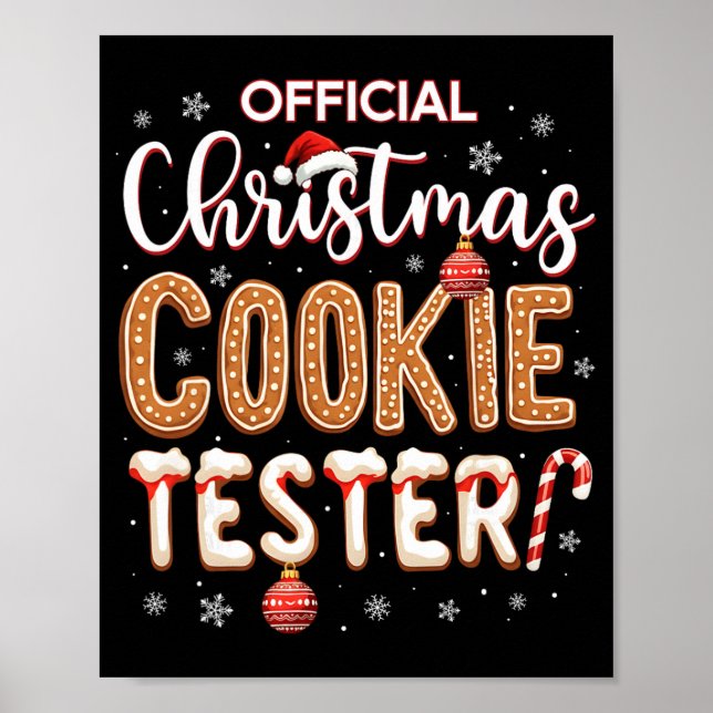 Poster Testador Oficial de Biscoitos de Natal Rei da Trip (Frente)