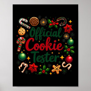 Poster Testador Oficial de Biscoitos Natal Divertido Casa