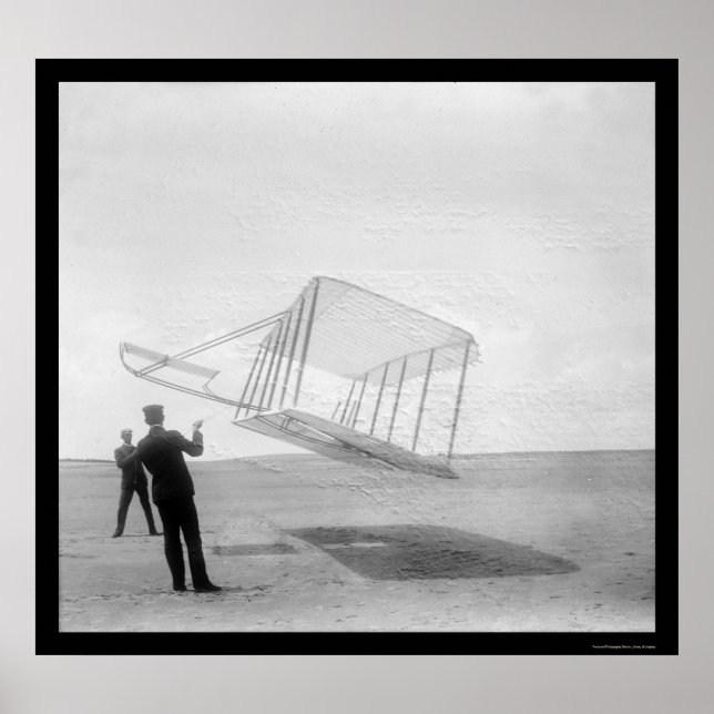 Poster Testando Glider Wilbur e Orville 1901 (Frente)