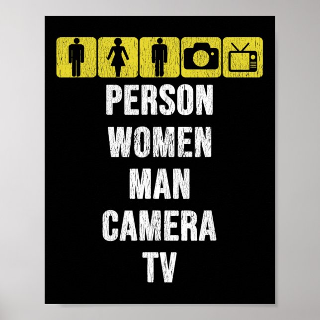 Poster Teste Cognitivo Pessoa Mulher Homem Câmera Tv Engr (Frente)