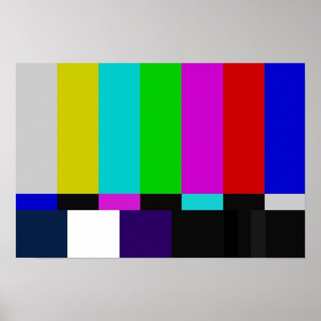 Poster Teste de cor dos bares de TV (Frente)