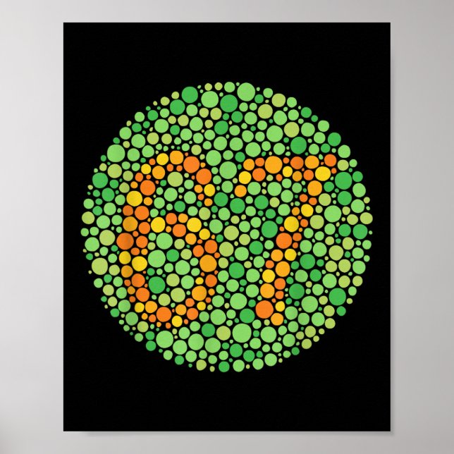 Poster Teste de Daltonismo 67 Seis Sete Professor Nu de B (Frente)