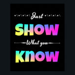 Poster Teste de Estado Motivacional do Professor Mostra o<br><div class="desc">Os Testes De Estado Motivacional Do Professor Mostram O Que Você Sabe Dar. Presente perfeito para seu pai, mãe, pai, homens, mulheres, amigos e familiares no Dia de Ação de Graças, Dia de Natal, Dia de as mães, Dia de os pais, 4 de julho de 1776 Dia Independente, Dia dos...</div>