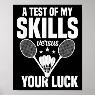 Poster Teste de Habilidades do Amante de Badminton Jogado